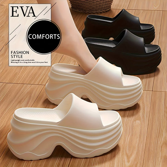 Women's Elegant Thick-Sole EVA Slippers - 8cm Height Increase