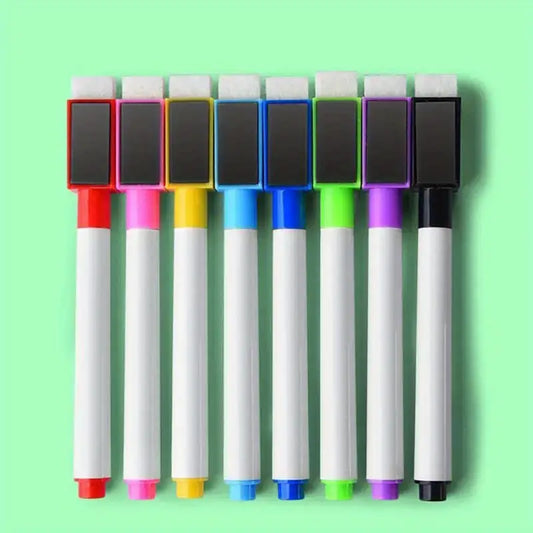 8-Color Dust-Free Quick-Dry Erase Markers