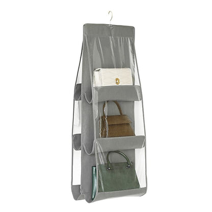 Hanging Handbag Dust-Proof Organizer – 6/8 Large Pockets, Fits Closet & Door, Dustproof & Shape Retention
