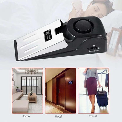 🚪Door Resistance Anti-theft Alarm – Wedge Security Alarm, 120dB Siren, Portable & Adjustable for Hotel, Dorm & Home