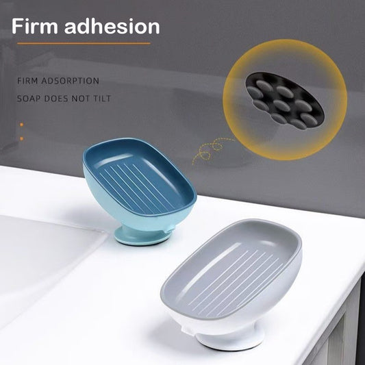 Creative Wall-Mounted Soap Dish | Drainable Suction Holder | No Water Build-up