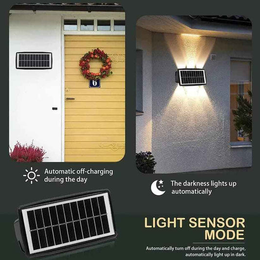 ☀️ Solar Outdoor Wall Light – Wireless, Auto On at Night