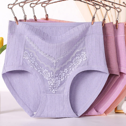 High-Waist Shaping Plus-Size Lace Panties
