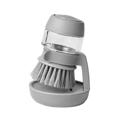 Soap Ease Soap Dispenser Brush – Press, Soap Comes Out Through Bristles, Refillable & No-Mess