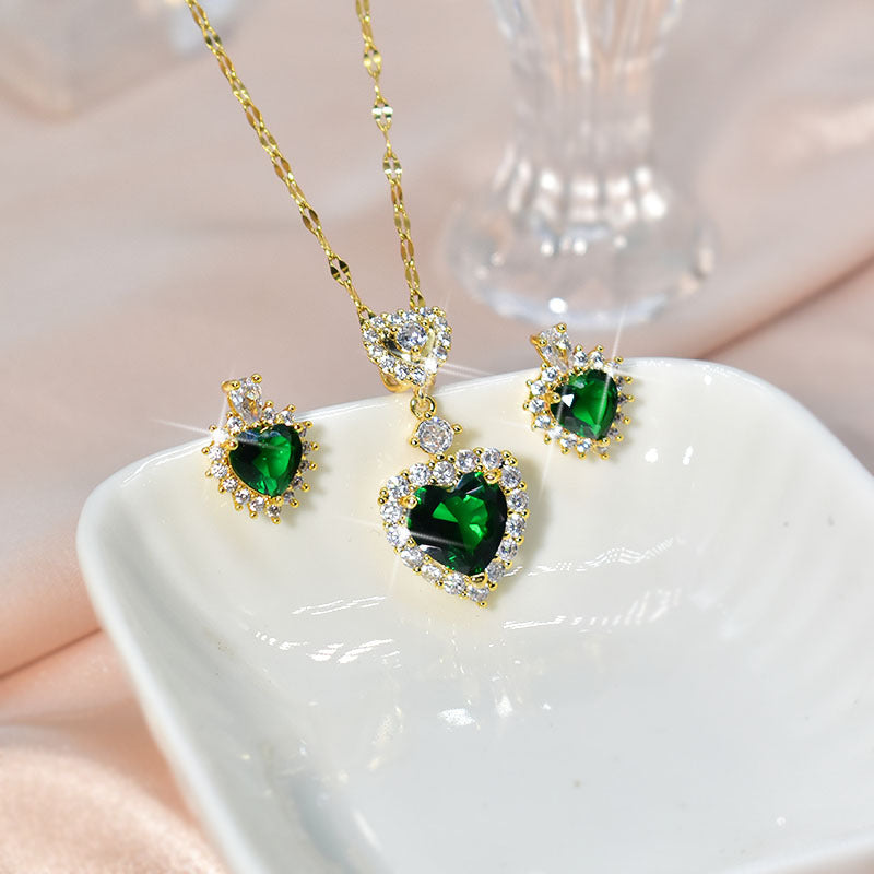 Love necklace earrings set