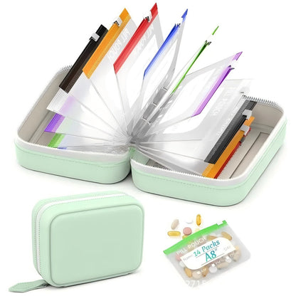 💊A8 Waterproof Pill Pouch – 7-14 Day Supply, Waterproof & Crush-Resistant, Travel Medicine Organizer 💧