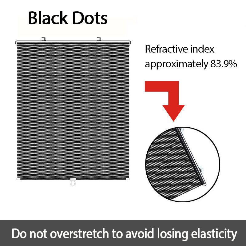 Retractable Sunshade Roller Blind No Drilling Home Window UV Protection Curtain