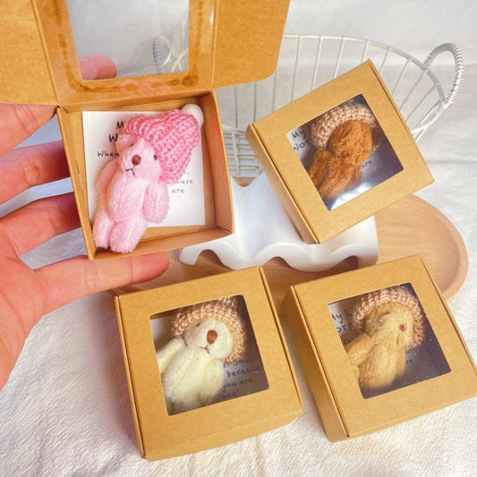 Handmade Mini Plush Teddy Bear in Box