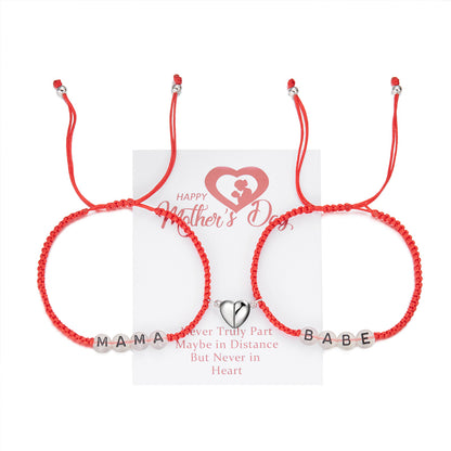 Fashion heart - shaped luminous magnetic buckle bracelet set