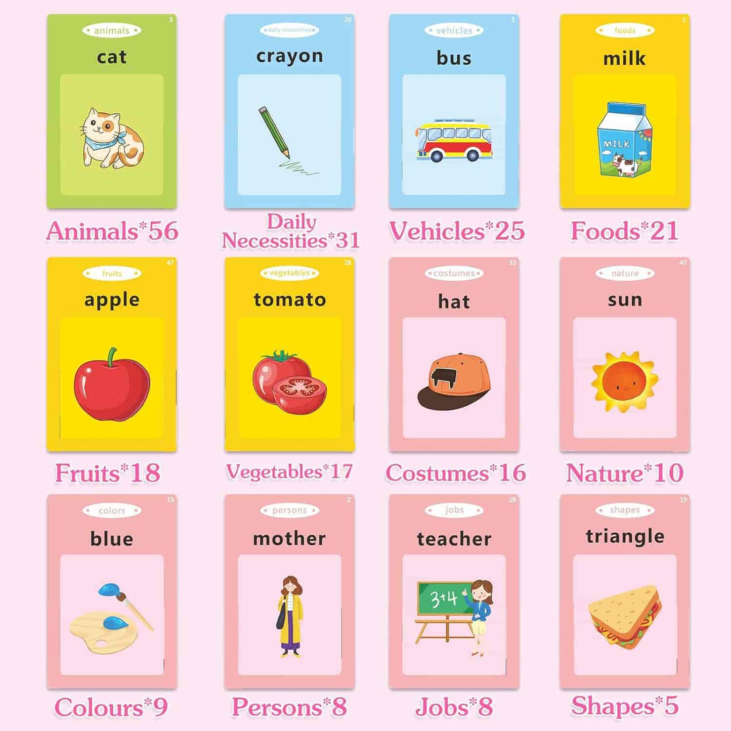 📚Talking Flash Cards – Bilingual Learning Toy for 3-6 Year Old Kids