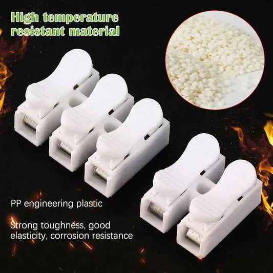 🟡Brass Spring Quick Connector – Safe & Flame-Retardant, No Tools Needed