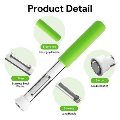 Stainless Steel 2-in-1 Fruit Corer and Peeler