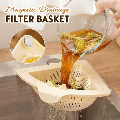 Magnetic Triangular Draining Filter Basket