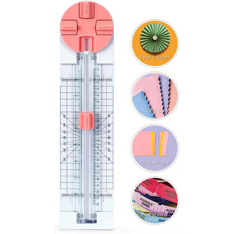 4-in-1 Paper Trimmer – Straight, Wave, Perforated & Creasing Blades