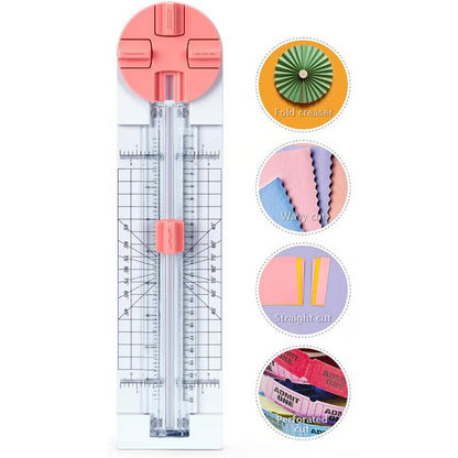 4-in-1 Paper Trimmer – Straight, Wave, Perforated & Creasing Blades