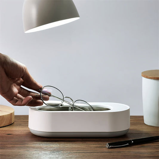 Mini Ultrasonic Eyeglass Cleaner – Portable, Also for Jewelry & Watches
