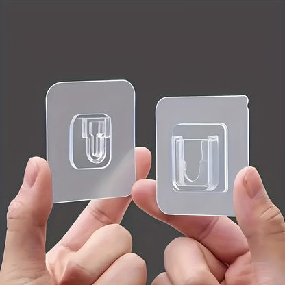 Strong Transparent AB Suction Cup Hook with Adhesive，Suitable for hanging smooth items without holes