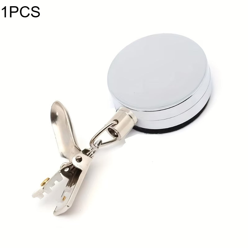 Retractable Metal Clip with Auto-Rebound Steel Wire Rope – 50cm Extendable Towel Holder Clip