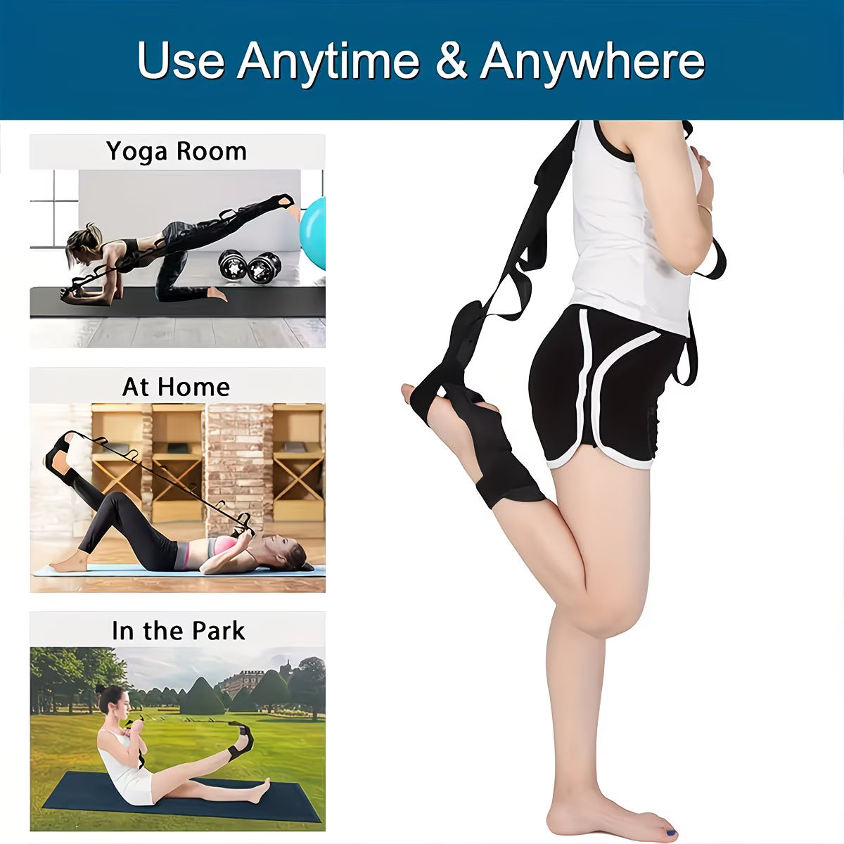 Professional Yoga Training Stretch Band — Stretch for Flexibility, Ankle Joint Support