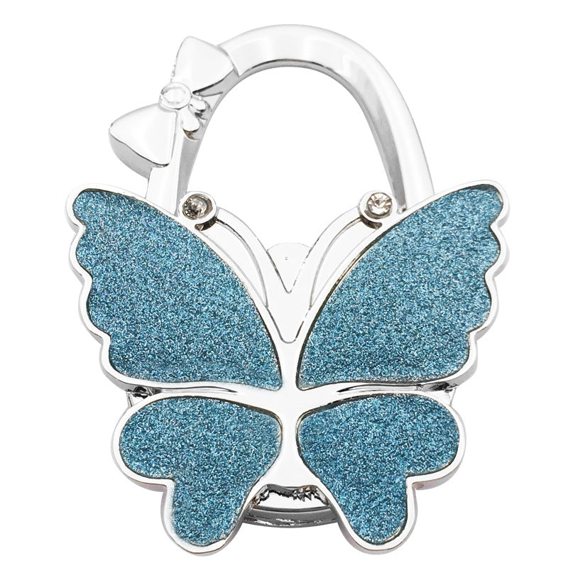 🦋✨ Sparkly Butterfly Foldable Handbag Hook – Cute Portable Non-Slip Purse Hanger for Girls, Travel & Restaurants