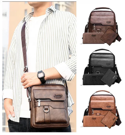 জেনুইন লেদারের পুরুষদের ব্যাগ, মানিব্যাগ এবং হ্যান্ডব্যাগ সেট 