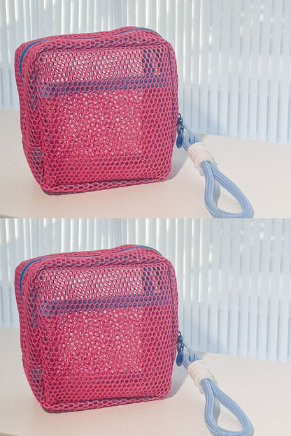 ডোপামিন রঙের গ্রিড স্টোরেজ ব্যাগ 