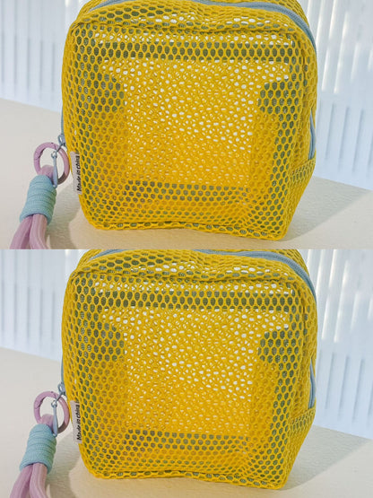 ডোপামিন রঙের গ্রিড স্টোরেজ ব্যাগ 