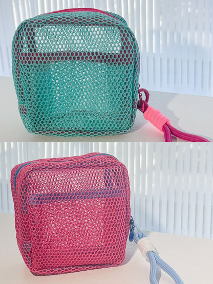 ডোপামিন রঙের গ্রিড স্টোরেজ ব্যাগ 