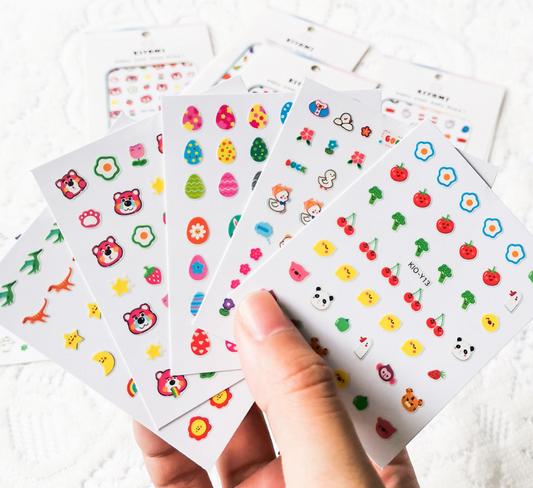 Children's cartoon luminous nail stickers, stickers that glow at night after sunlight