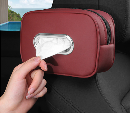 Leather Car Tissue Box