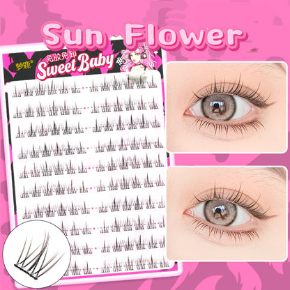 Glue-Free Thick Volume False Eyelashes, 100 Clusters