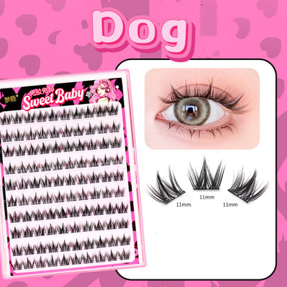 Glue-Free Thick Volume False Eyelashes, 100 Clusters