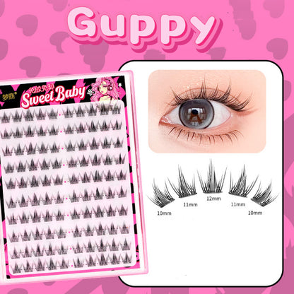 Glue-Free Thick Volume False Eyelashes, 100 Clusters