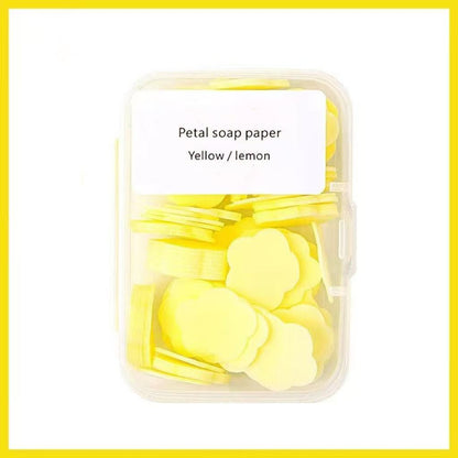 【3 Pcs】Portable Soap Paper, Convenient for Carrying, Mini Petal Soap Sheets in a Box