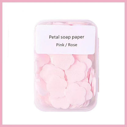 【3 Pcs】Portable Soap Paper, Convenient for Carrying, Mini Petal Soap Sheets in a Box