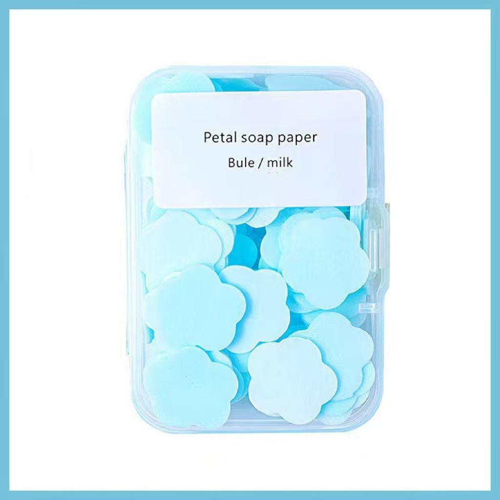 【3 Pcs】Portable Soap Paper, Convenient for Carrying, Mini Petal Soap Sheets in a Box