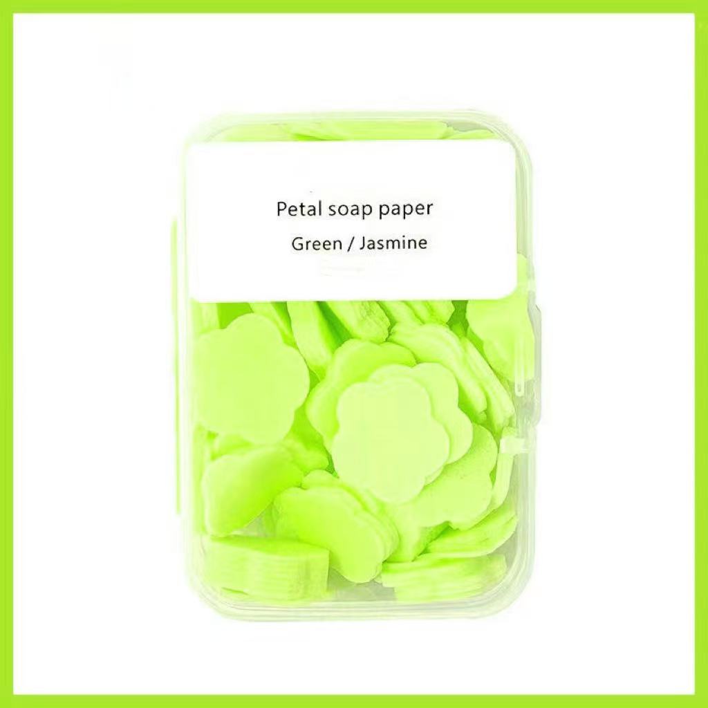 【3 Pcs】Portable Soap Paper, Convenient for Carrying, Mini Petal Soap Sheets in a Box