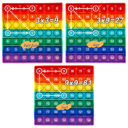 12x12 Multiplication Table Board Game – Portable Math Practice and Learning Toy for Kids