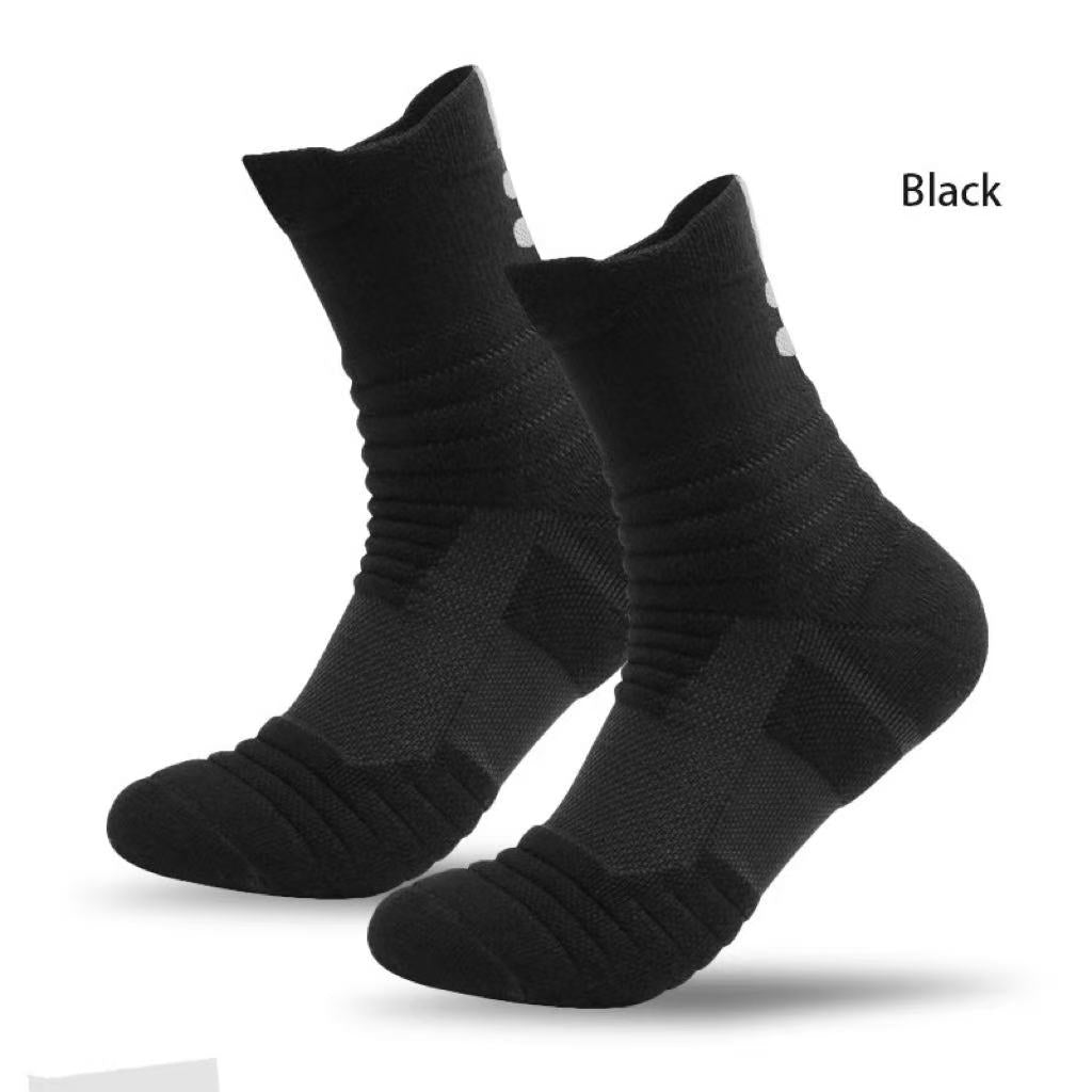 【3 pairs】Men's basketball socks, breathable and non-slip, outdoor sports socks