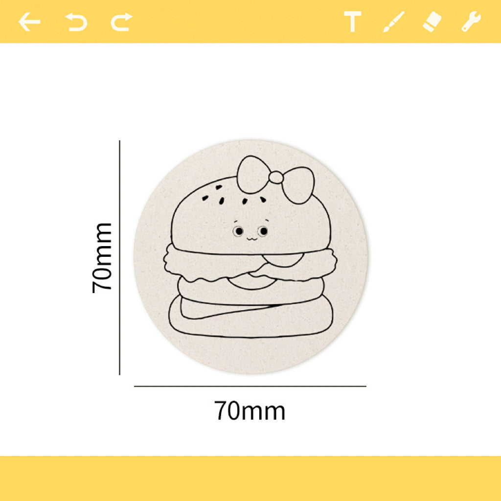 3D Sponge Canvas Round Paper, Color First and Then Drip Water to Create a 3D Artwork