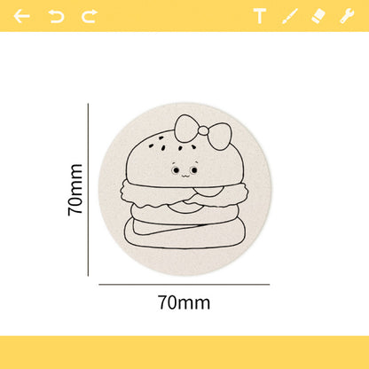 3D Sponge Canvas Round Paper, Color First and Then Drip Water to Create a 3D Artwork