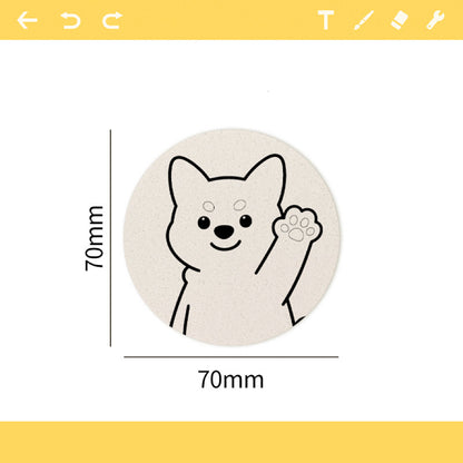 3D Sponge Canvas Round Paper, Color First and Then Drip Water to Create a 3D Artwork