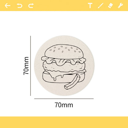 3D Sponge Canvas Round Paper, Color First and Then Drip Water to Create a 3D Artwork