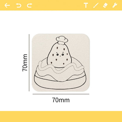 3D Sponge Canvas Round Paper, Color First and Then Drip Water to Create a 3D Artwork