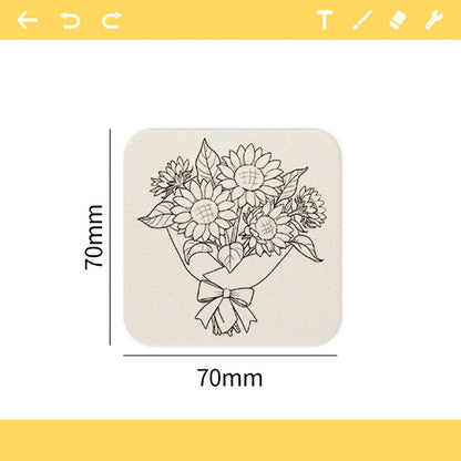 3D Sponge Canvas Round Paper, Color First and Then Drip Water to Create a 3D Artwork