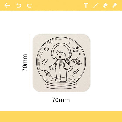 3D Sponge Canvas Round Paper, Color First and Then Drip Water to Create a 3D Artwork