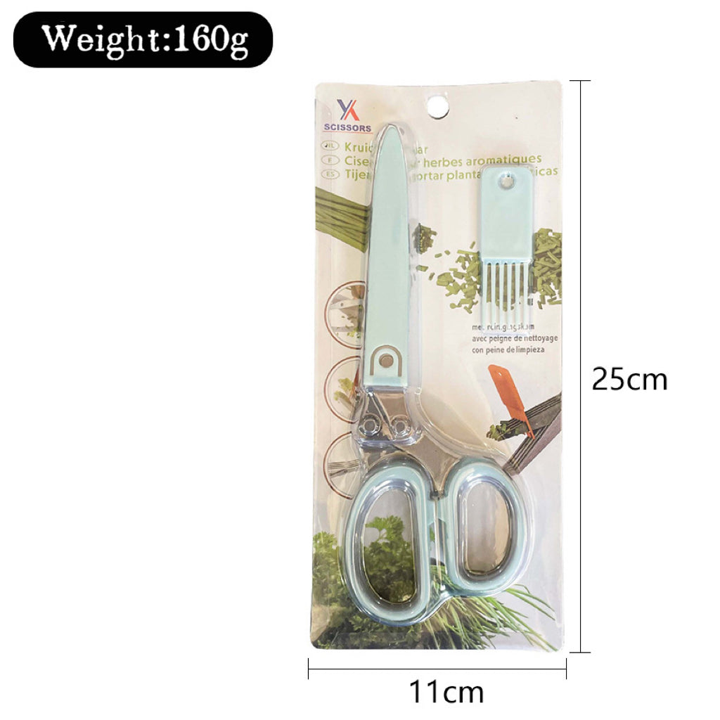 Kitchen scissors with five blades