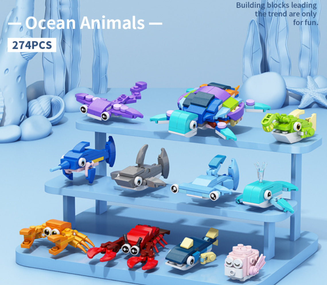 Cartoon Animal Mini Blocks for Kids — Assembly Toy