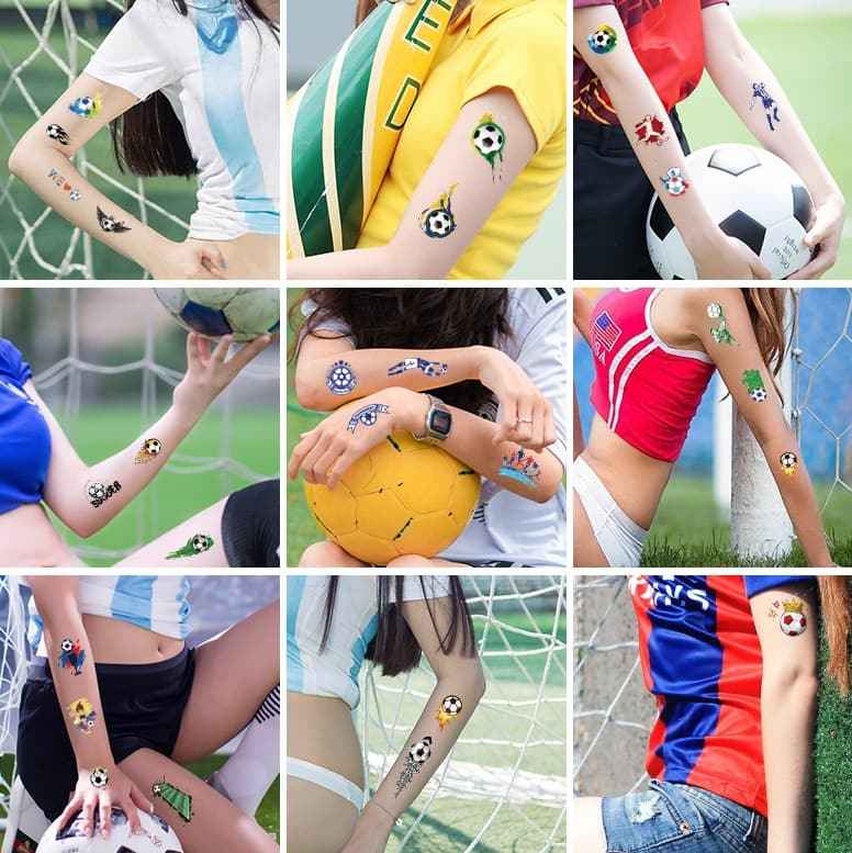 ⚽🏆Football Fan Tattoo Stickers – Wear Your World Cup Spirit!