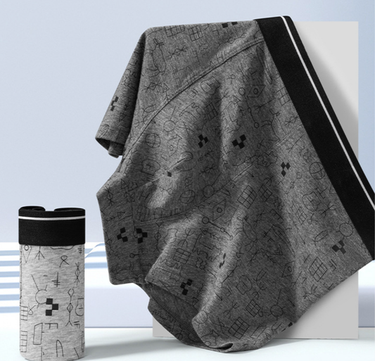 Men's Premium Cotton Printed Boxer Briefs – Soft, Breathable & Comfortable Everyday Underwear